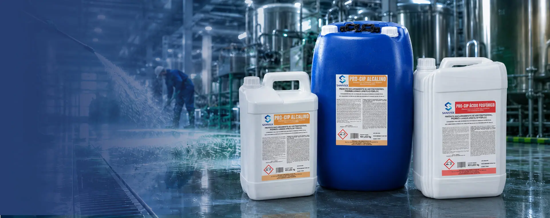 Produtos e sistema industrial de limpeza CIP por recirculação