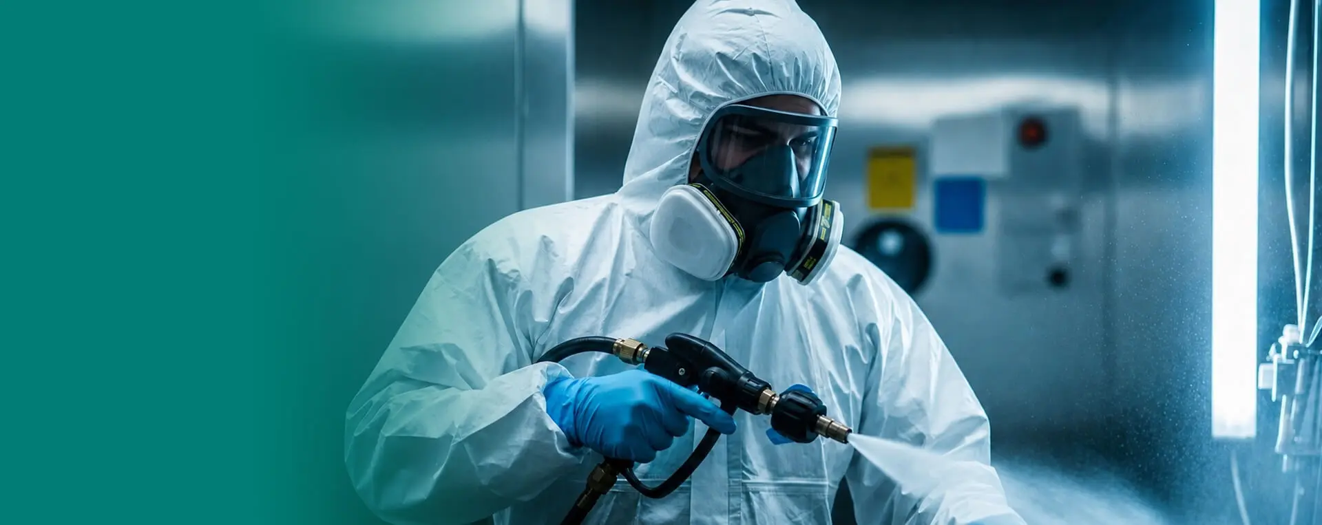 Aplicação profissional para desinfecção e controle microbiológico